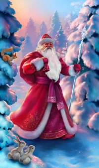 パズル Santa Claus in the woods