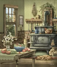 Jigsaw Puzzle The rustic kitchen