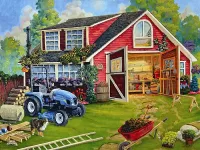 Jigsaw Puzzle Country yard
