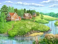 Jigsaw Puzzle Countryside in summer