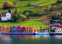 Пазл Деревня в Норвегии