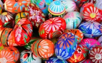Quebra-cabeça Wooden Easter eggs