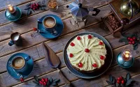 Jigsaw Puzzle The dessert with coffee