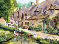 Jigsaw Puzzle Children and stream