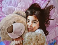 Rompecabezas A girl and a bear