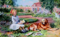 Jigsaw Puzzle girl and dog