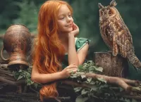 Puzzle Girl and owl