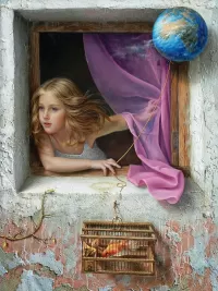 Rompicapo Girl in window