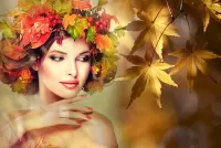 Bulmaca Girl autumn