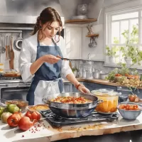Jigsaw Puzzle Girl cook