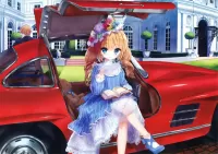 パズル Girl and car