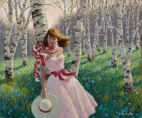 Слагалица The girl and the birch