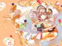 Jigsaw Puzzle Girl and desserts