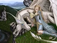 Rätsel Girl and dragon