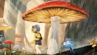 Puzzle The girl and the mushrooms