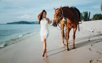 Jigsaw Puzzle Girl and horse