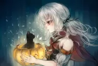 パズル The girl and the cat
