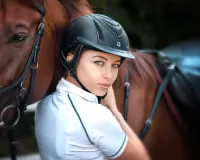 パズル girl and horse