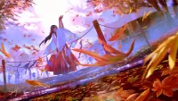 Слагалица Girl and autumn