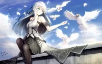 パズル Girl and birds