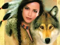 Zagadka Girl and wolf