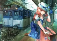 Puzzle The girl at the station