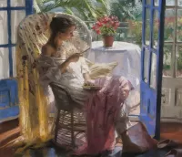 Слагалица a girl with a book