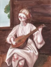 Jigsaw Puzzle Girl with a lute