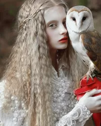 Jigsaw Puzzle The girl with the owl