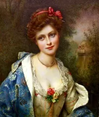 Zagadka Girl with flower