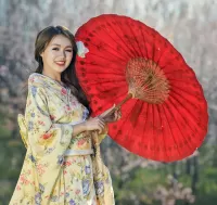 Слагалица Girl with umbrella