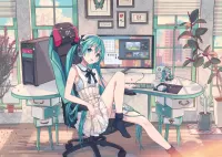 パズル The girl at the computer
