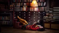 Jigsaw Puzzle Girl in library