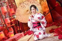 Quebra-cabeça Girl in kimono