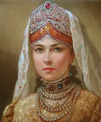 Slagalica Girl in a headdress