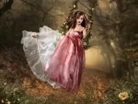 Jigsaw Puzzle The girl in the woods
