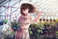 Quebra-cabeça The girl in the greenhouse