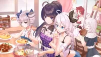 Puzzle Girls in the kitchen
