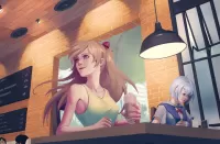 Quebra-cabeça Girls in the cafe