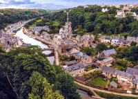 Jigsaw Puzzle Dinan from above
