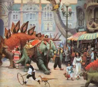 Пазл Динозавры на рынке