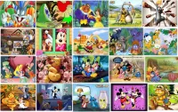 Bulmaca Disney collage.