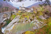 Jigsaw Puzzle Valley of the Verzasca River