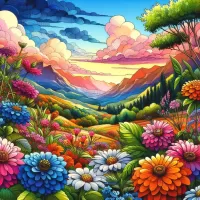 Jigsaw Puzzle Valley of Flowers