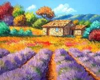 Jigsaw Puzzle Home and lavender