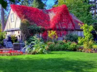 Jigsaw Puzzle House and ivy