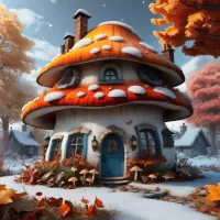Puzzle Fly agaric house