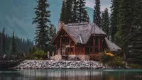 Пазл Дом на берегу озера