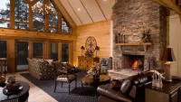 Jigsaw Puzzle House with fireplace