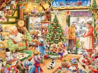 Jigsaw Puzzle Santa shop